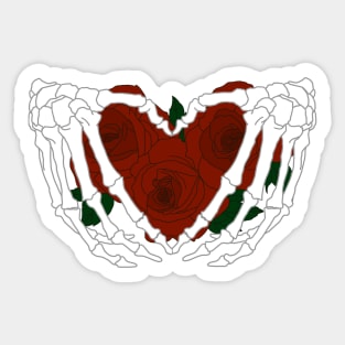 Skeletal Heart Sticker